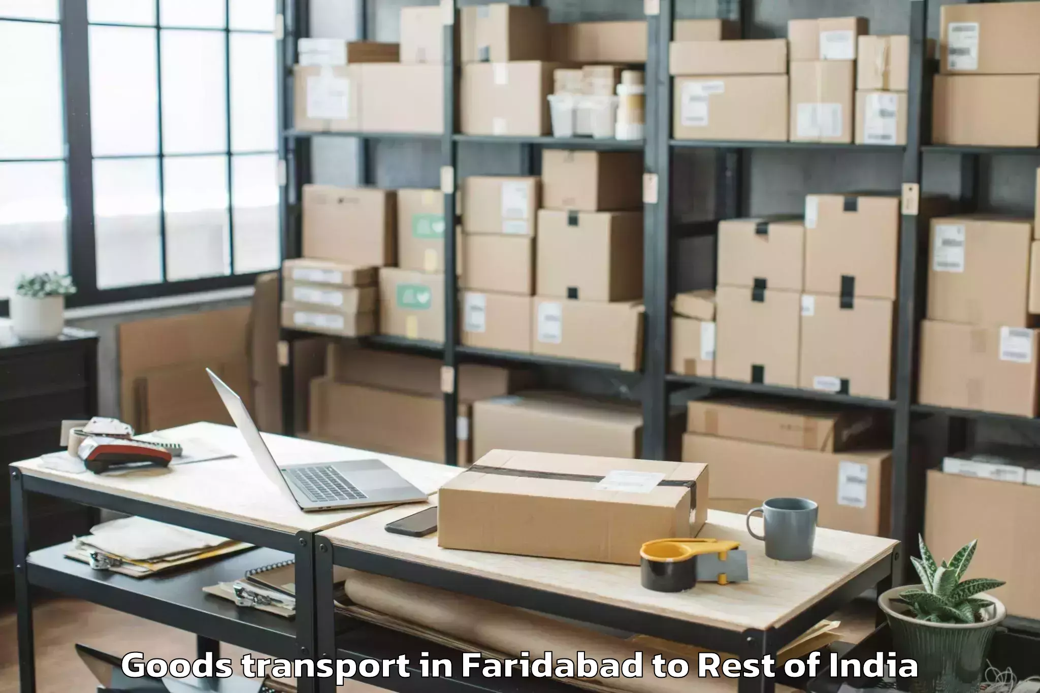 Discover Faridabad to Charar E Shrief Goods Transport